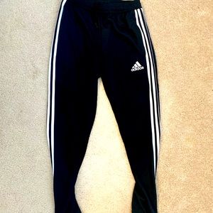 Small, Adidas, black pants!